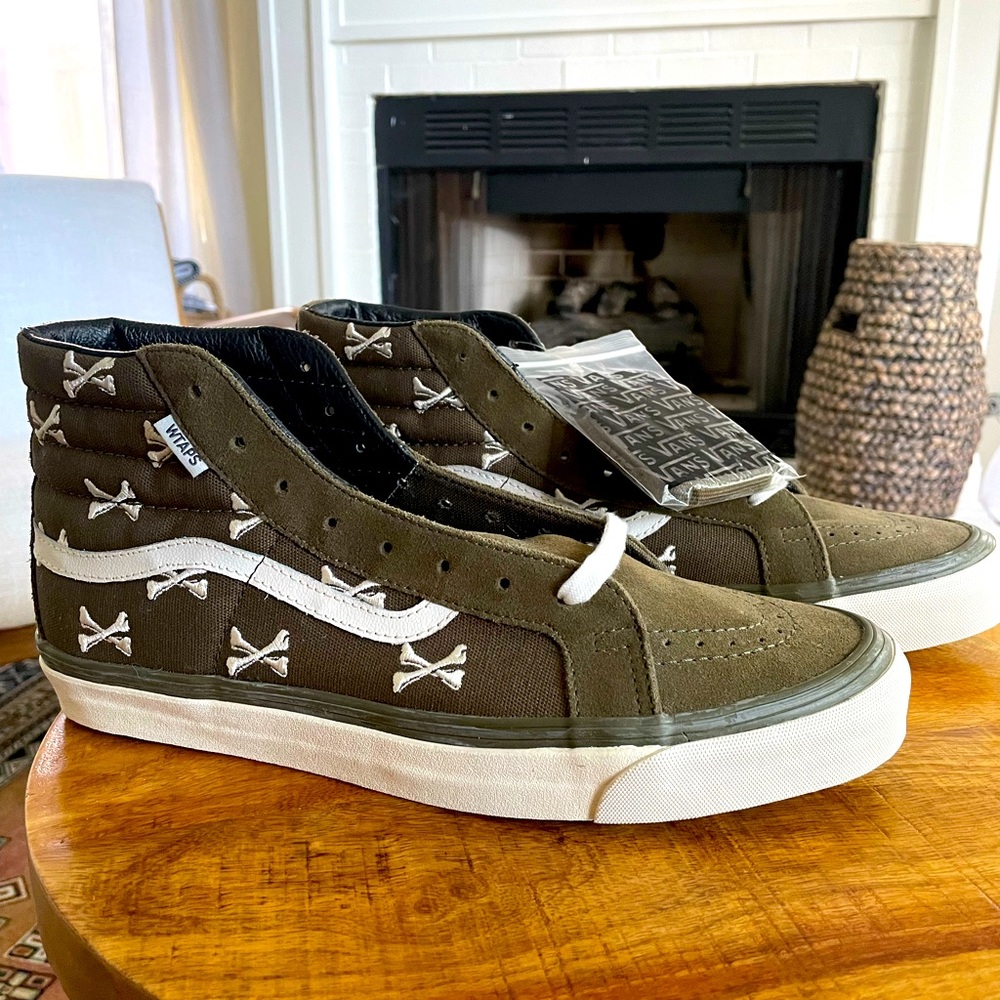 Vans WTAPS x OG Sk8-Hi LX ‘Bones’ vintage high top sneakers,  Mens Size 12-NWT